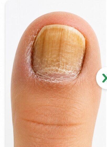 Fingernail fungus before FungaBeam Pen treatment